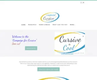 Campaignforcursive.com(Cursive handwriting) Screenshot