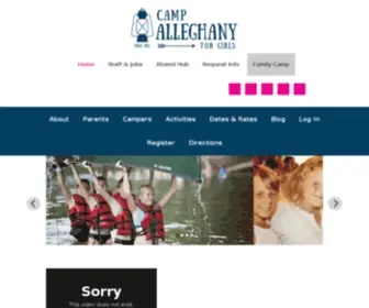 Campalleghanyforgirls.com(Camp Alleghany for Girls) Screenshot