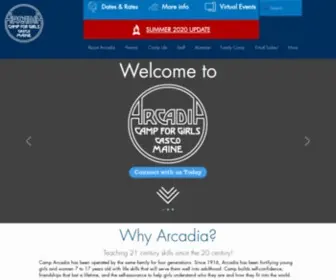 Camparcadia.com(Camp Arcadia) Screenshot