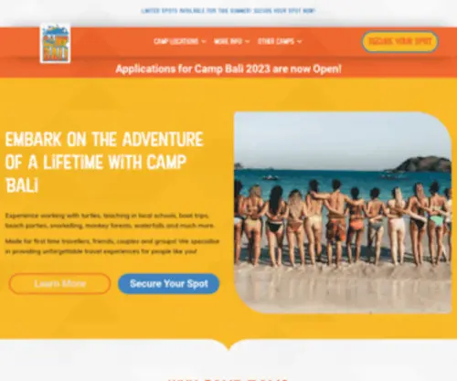 Campbali.org(Camp Bali) Screenshot