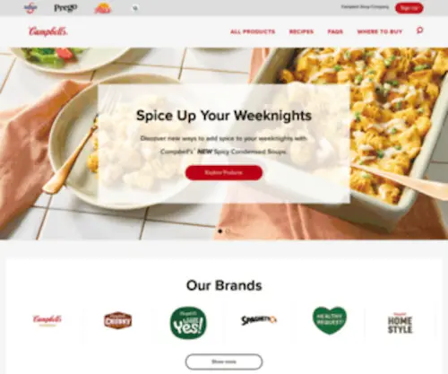 Campbells.com(Quality Soups) Screenshot