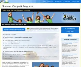 Campchannel.com(Find Summer Camps & Programs for 2022 on) Screenshot