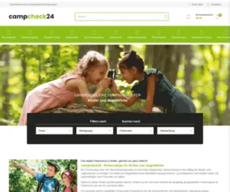 Campcheck24.com(Feriencamps für Kinder und Jugendliche) Screenshot