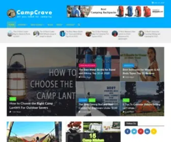 Campcrave.com(Best List Of Camping Gear And Hiking) Screenshot