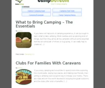 Campdotcom.com(All About Camping) Screenshot