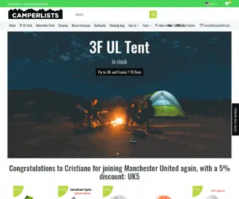 Camperlists.com(Budget Outdoors Products (3f and Naturehike)) Screenshot