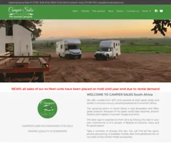 Campersales.co.za(1 for best motorhomes and campers for sale South Africa) Screenshot