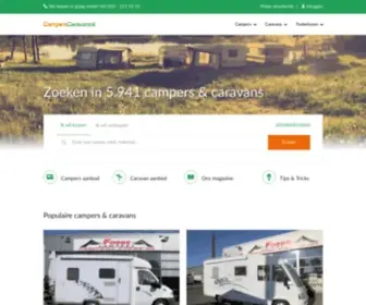 Camperscaravans.nl(Alle soorten campers en caravans) Screenshot