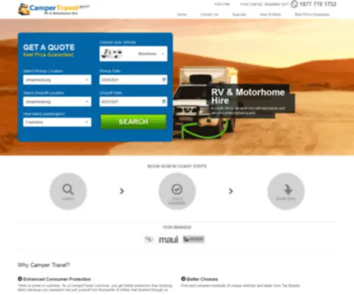 Campertravelafrica.com(RV Hire & Motorhome Rentals) Screenshot