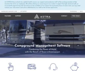 Campgroundmanager.com(Astra Campground Manager software) Screenshot