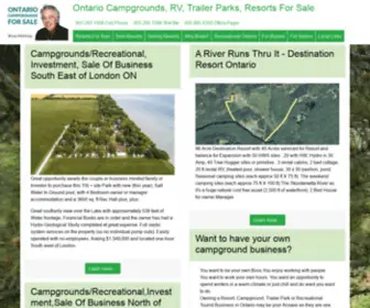 Campgrounds-For-Sale.com(Campgrounds Trailer RV Parks Resorts in Ontario) Screenshot