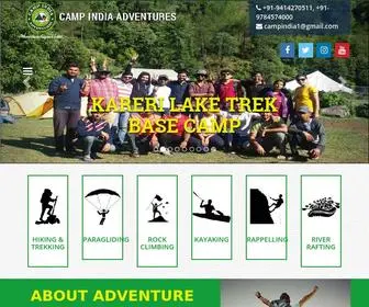 Campindiaadventures.com(CAMP INDIA ADVENTURES) Screenshot