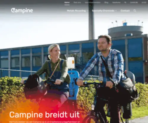 Campine.com(Duurzame afvalverwerking met respect voor mens en milieu bij Campine) Screenshot