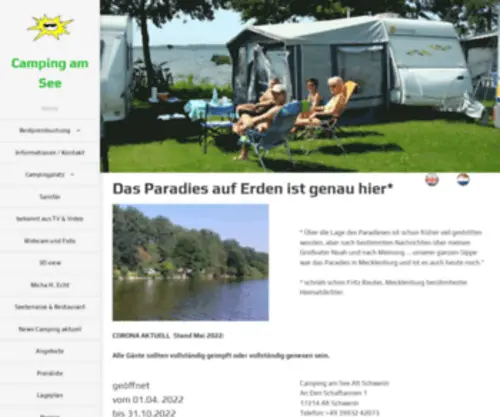 Camping-ALT-SChwerin.de(Camping am See Alt Schwerin) Screenshot