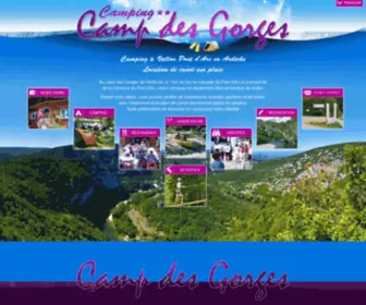 Camping-Camp-DES-Gorges.com(Camping à Vallon Pont d'Arc en Ardèche) Screenshot