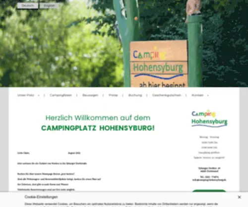 Camping-Hohensyburg.de(Camping Hohensyburg Heiko Weitkamp in Dortmund) Screenshot