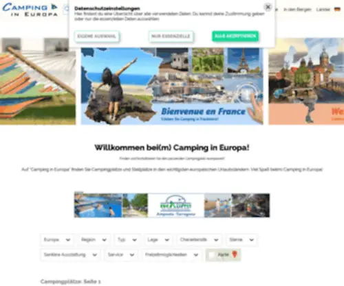 Camping-IN-Europa.de(Camping in Europa) Screenshot