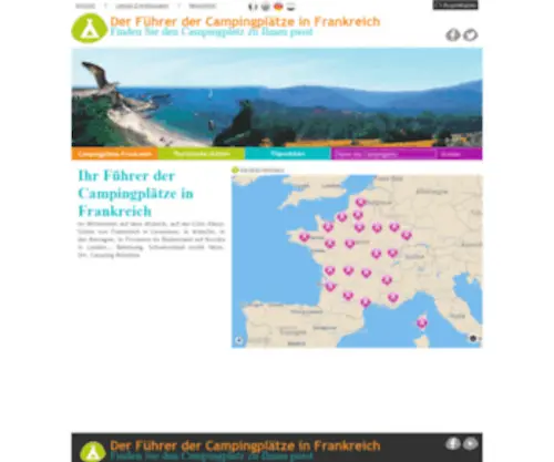 Camping-Infrankreich.com(Campingplätze in Frankreich) Screenshot