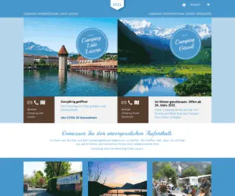 Camping-International.ch(Camping Lido Luzern & Camping Giswil) Screenshot