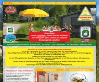 Camping-Isarhorn.de(Naturcampingpark Isarhorn bei Mittenwald) Screenshot