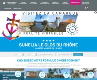 Camping-Leclos.fr(Camping Les Saintes Maries de la Mer en Camargue) Screenshot