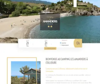 Camping-Les-Amandiers.com(Bienvenue au Camping les Amandiers à Collioure) Screenshot