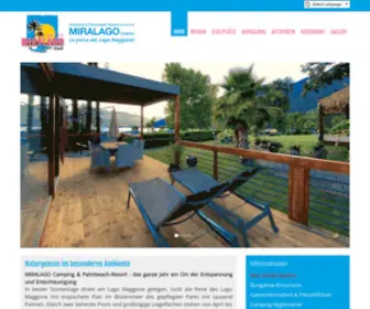 Camping-Miralago.ch(Camping Miralago Welcome) Screenshot