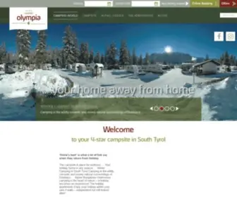 Camping-Olympia.com(Campingplatz in Toblach in Südtirol) Screenshot
