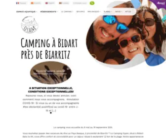 Camping-Oyam.com(Camping Bidart) Screenshot