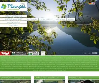 Camping-Plansee.com(Camping am See) Screenshot