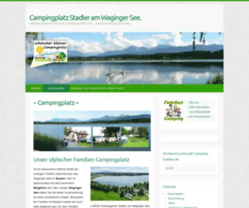 Camping-Stadler.de(Camping zwischen Chiemsee) Screenshot