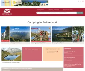 Camping.ch(Der Schweizer Camping Guide auf dem Internet) Screenshot