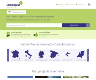 Camping2BE.com(Avis camping partout en Europe) Screenshot