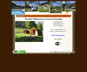 Campingarina.ch(Camping Arina Strada) Screenshot