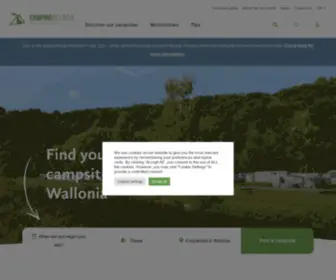 Campingbelgique.be(Trouvez votre lieu de camping en Wallonie) Screenshot