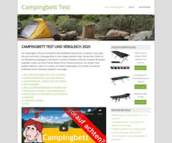 Campingbett-Test.de(Campingbett Test und Vergleich) Screenshot