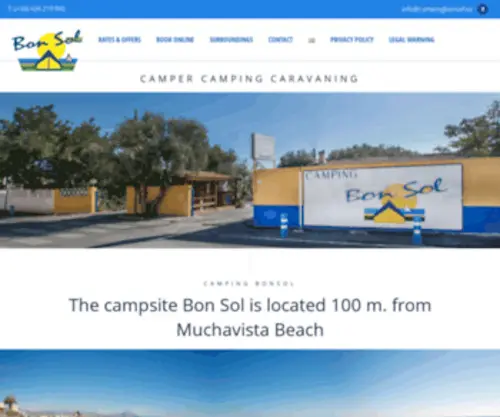Campingbonsol.es(Camping Caravaning en Alicante (Campello) a 100m de la playa) Screenshot