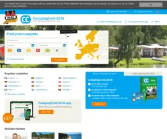 Campingcard.co.uk(CampingCard ACSI) Screenshot