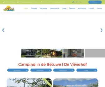 CampingdevijVerhof.nl(Camping de Vijverhof: Samen genieten bij dé SVR camping in de Betuwe) Screenshot