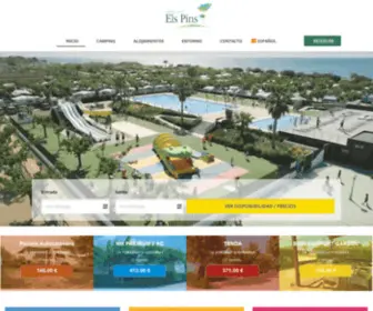 Campingelspins.es(Camping els Pins Camping en Malgrat de Mar Barcelona) Screenshot