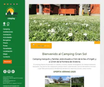 Campinggransol.com(Camping Gran Sol) Screenshot