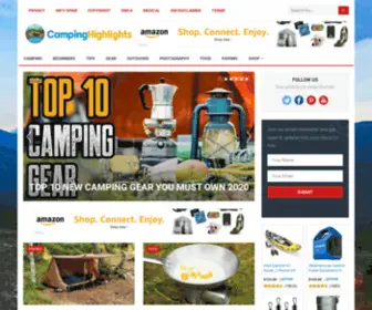 Campinghighlights.com(Everything you need to know about Outdoors) Screenshot