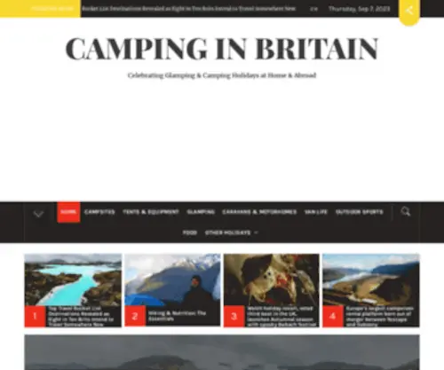 Campinginbritain.co.uk(Camping in Britain) Screenshot