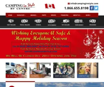 Campinginstyle.com(Camping in Style) Screenshot