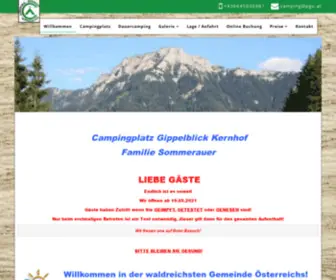 Campingkernhof.at(Camping Gippelblick Kernhof) Screenshot