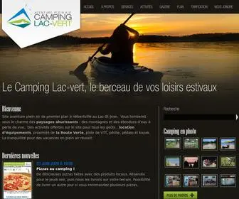 CampinglacVert.ca(C A M P I N G  L A C) Screenshot