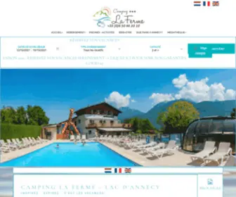 Campinglaferme.com(Camping La Ferme Lac Annecy) Screenshot