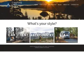 Campinglaketahoe.com(Camping Lake Tahoe) Screenshot