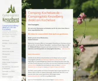 Campingplatz-Kesselberg.de(Direkt am Ufer des Kochelsees) Screenshot