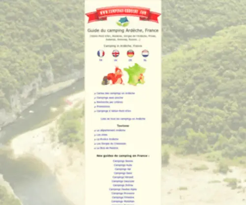 Campings-Ardeche.com(Camping Ardèche) Screenshot